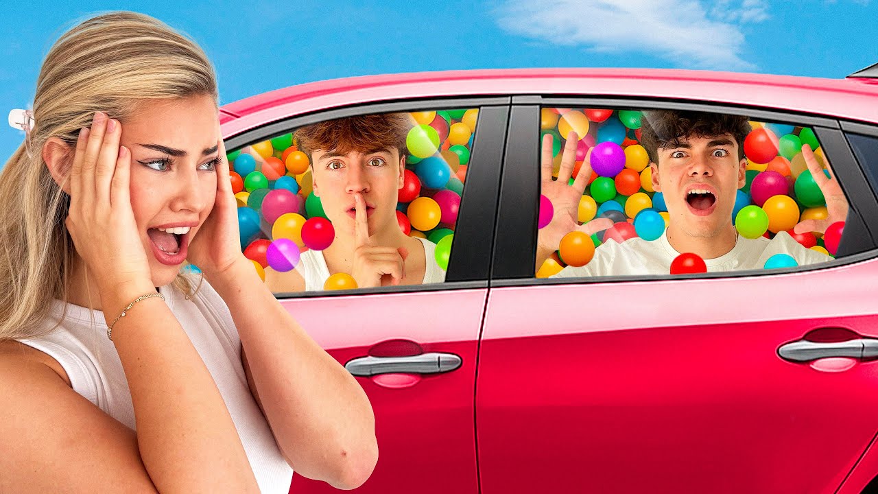 LLENAMOS EL COCHE DE TATI CON 100.000mil pelotas (broma extrema)