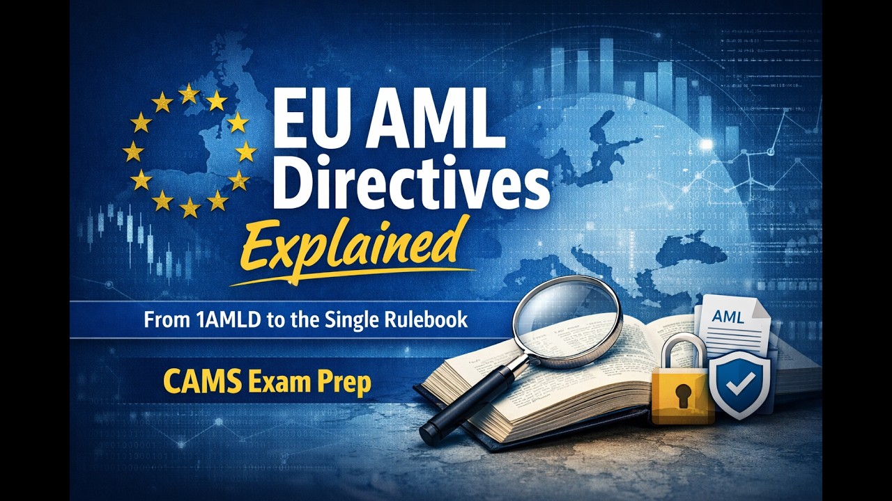 EU AML Directives Explained: From 1AMLD to the Single Rulebook | CAMS Exam Prep