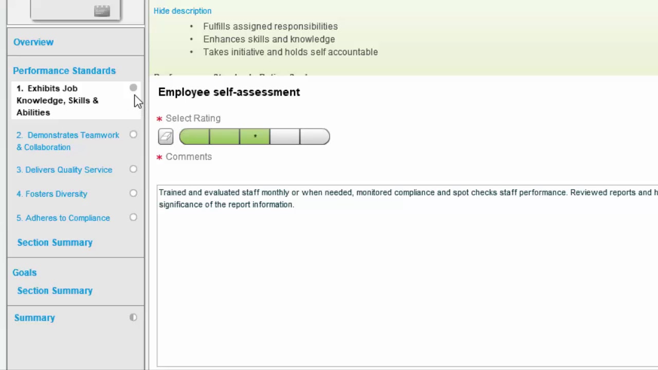 Writing and Submitting Self Assessment