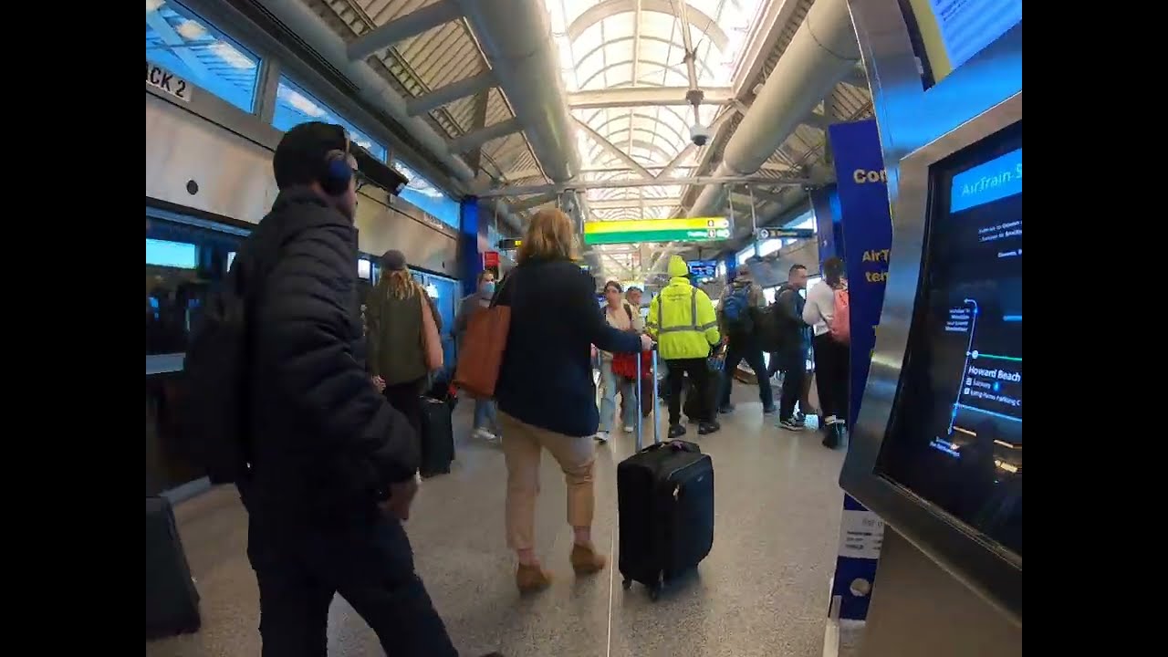 Riding the Air Train from Lefferts Blvd to Terminal 8