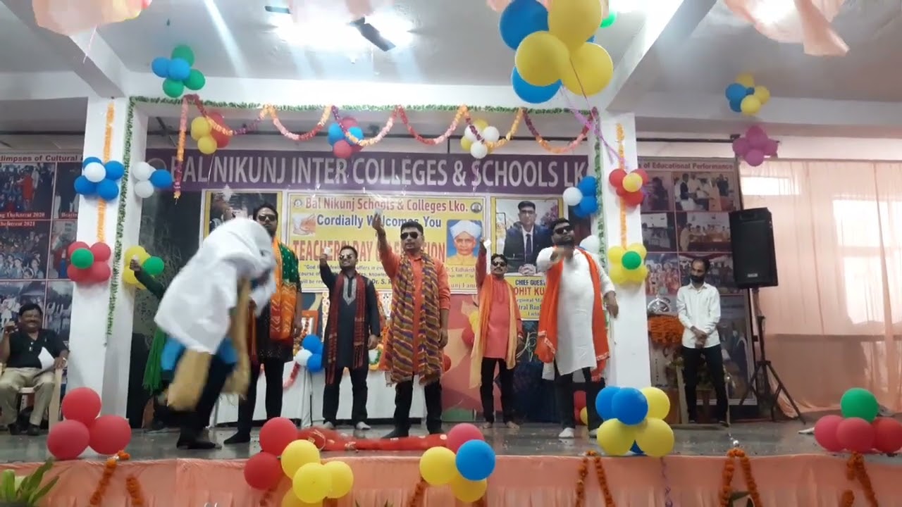 Teachers day male dance boys wing..Bal Nikunj Inter College Lko