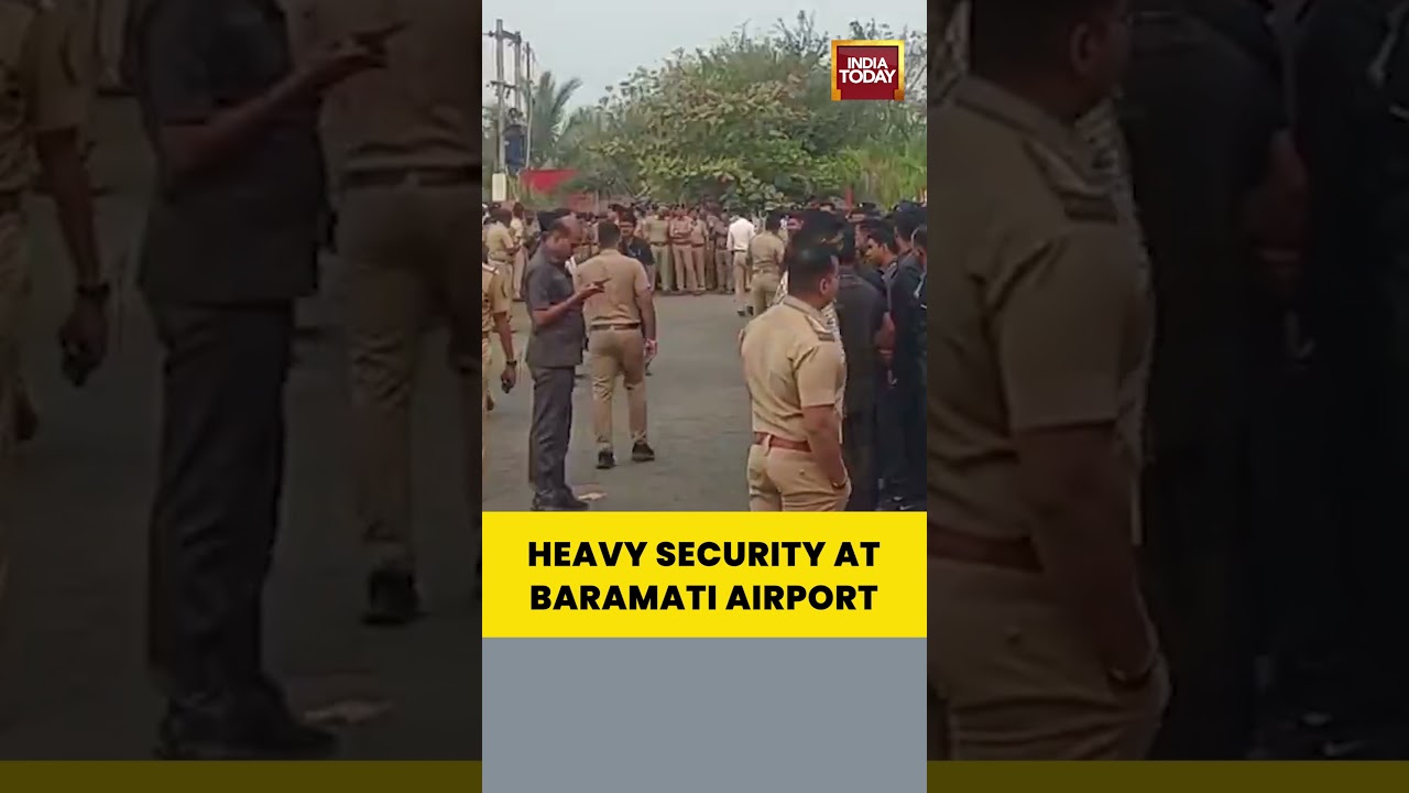 Heavy Police Deployment at Baramati Airport | Top Leaders To Arrive for Ajit Pawar Funeral Today