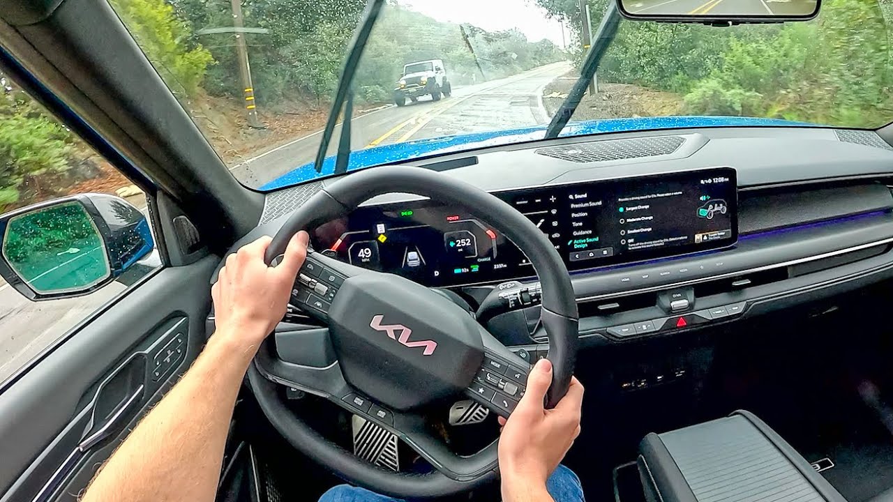 2024 Kia EV9 GT-Line - Rainy POV Test Drive (Binaural Audio)