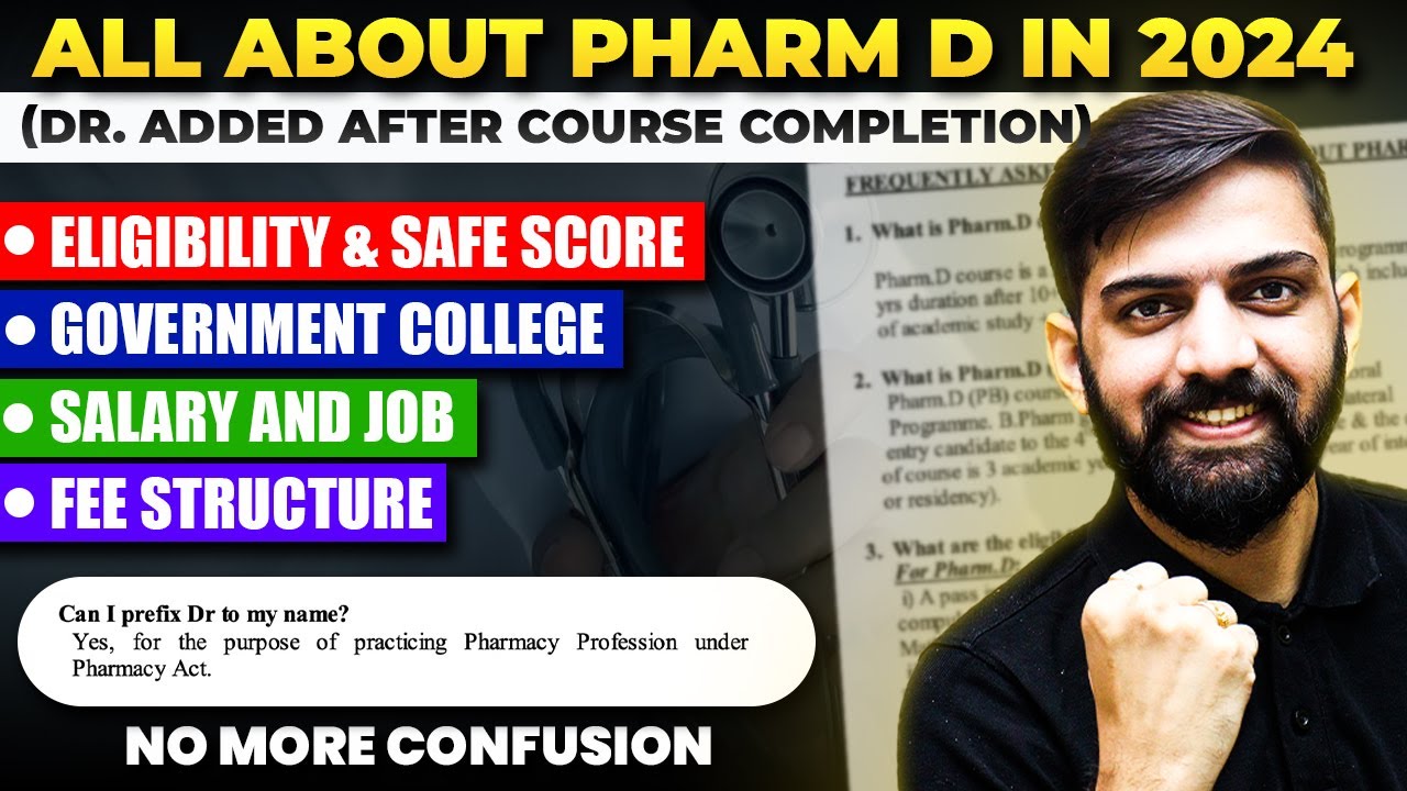 All About Pharm D in 2024 | NEET 2024 Score | Pharm D Scope and Salary | Pharm D Counselling 2024