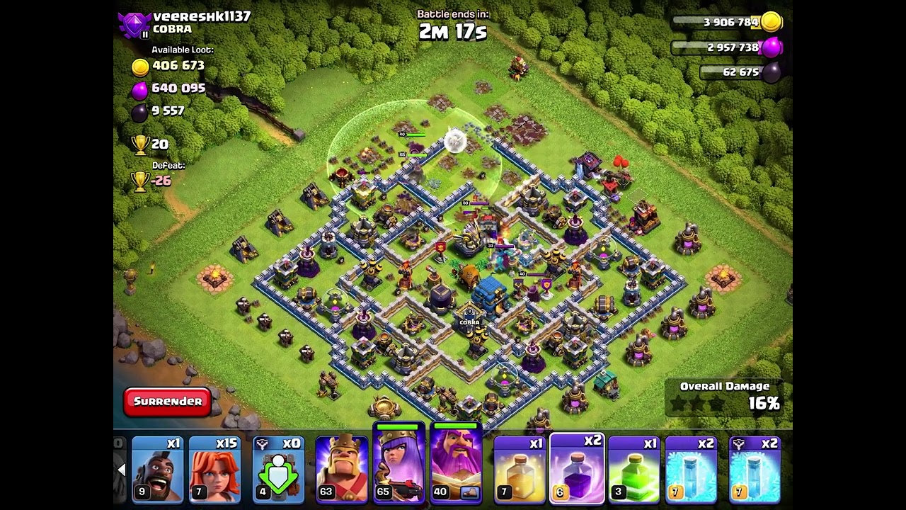 Crushed Veereshk1137  ! 💥 | Clash of Clans Domination 🏆🔥