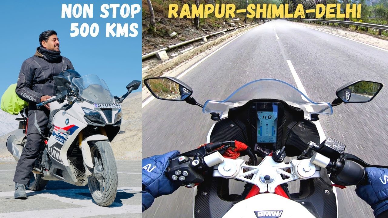 NON-STOP 500 KMS ON BMW G310RR | RAMPUR to SHIMLA to DELHI🔥FULL POWER