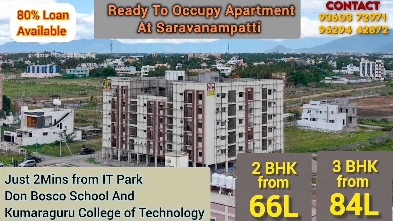 Ready To Occupy Apartment At Saravanampatti, Coimbatore. Walkable from IT Park