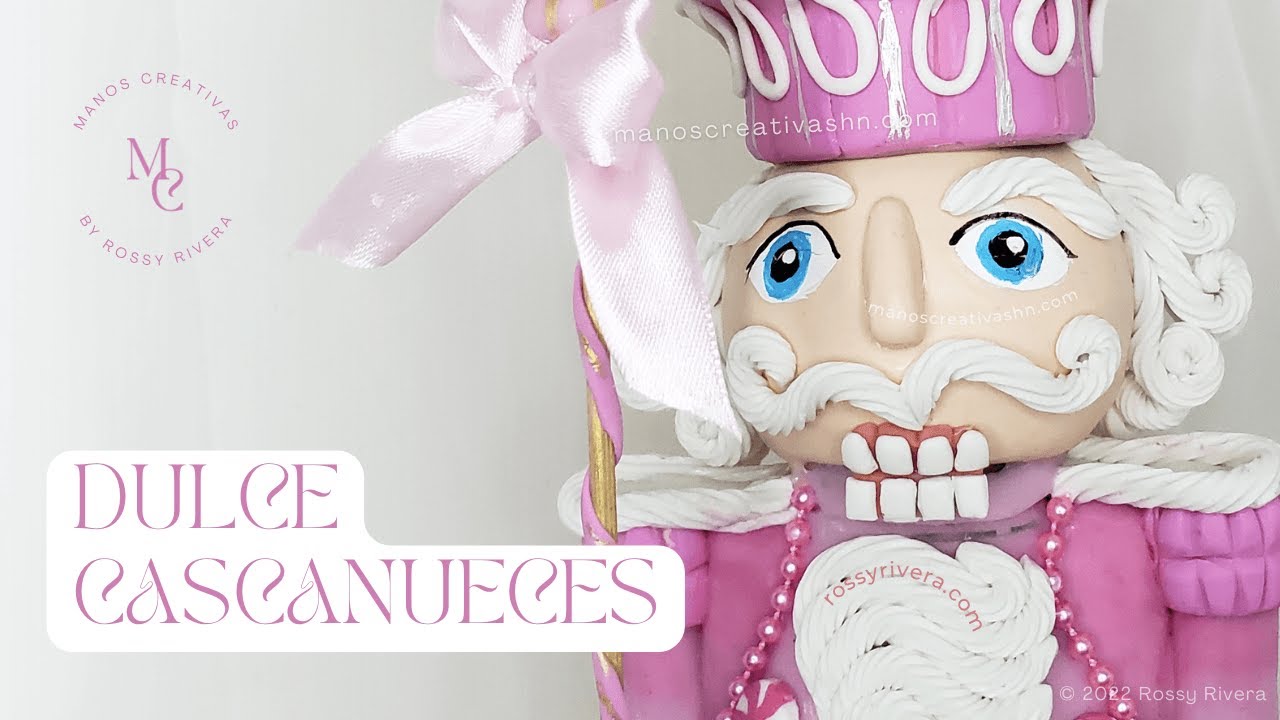 Como hacer un Cascanueces con botella plástica, tubos de cartón y porcelana fría | Rossy Rivera Art