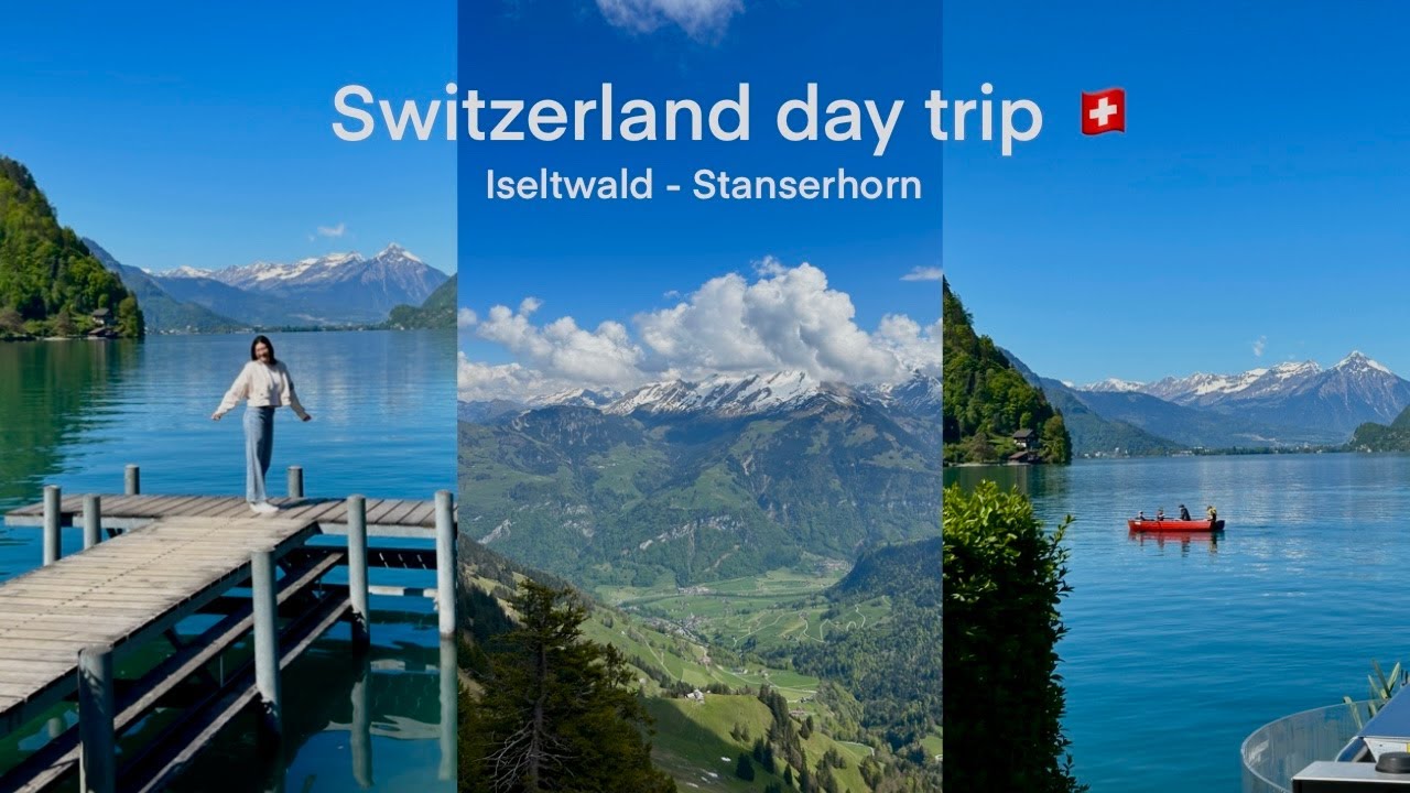 🍃⛰️ Day trip: Iseltwald, Interlaken-Luzern express train, Stanserhorn I Switzerland travel vlog