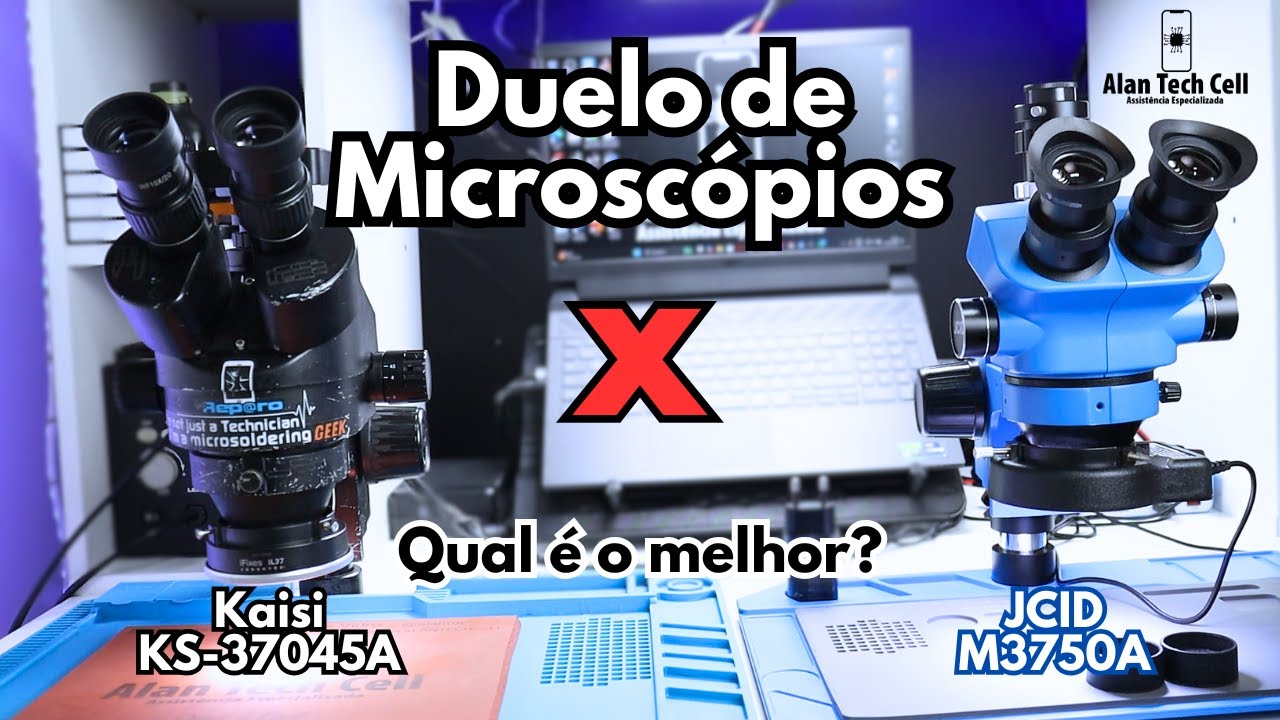 Duelo de Microscópios 🔬 Kaisi KS-37045A x JCID M-3750A – Qual o Melhor Microscópio?