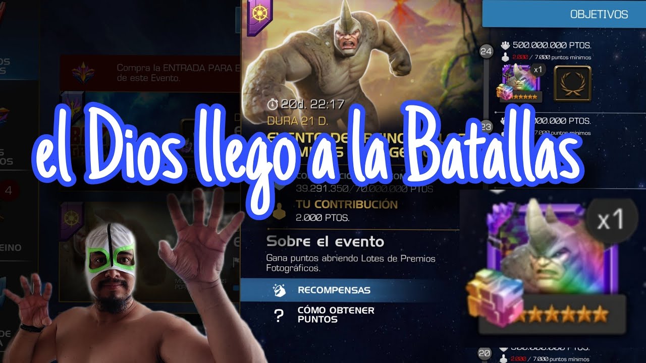 Llegó el Dios Rhino de 7estrellas gratis a Marvel