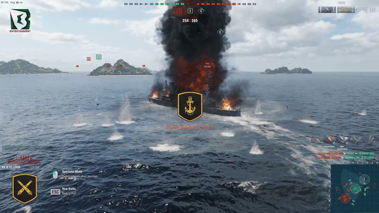 Battle No.10 - ST.Louis III Up - Tier Cruiser III -Random Match | World of Warships | WB Gaming