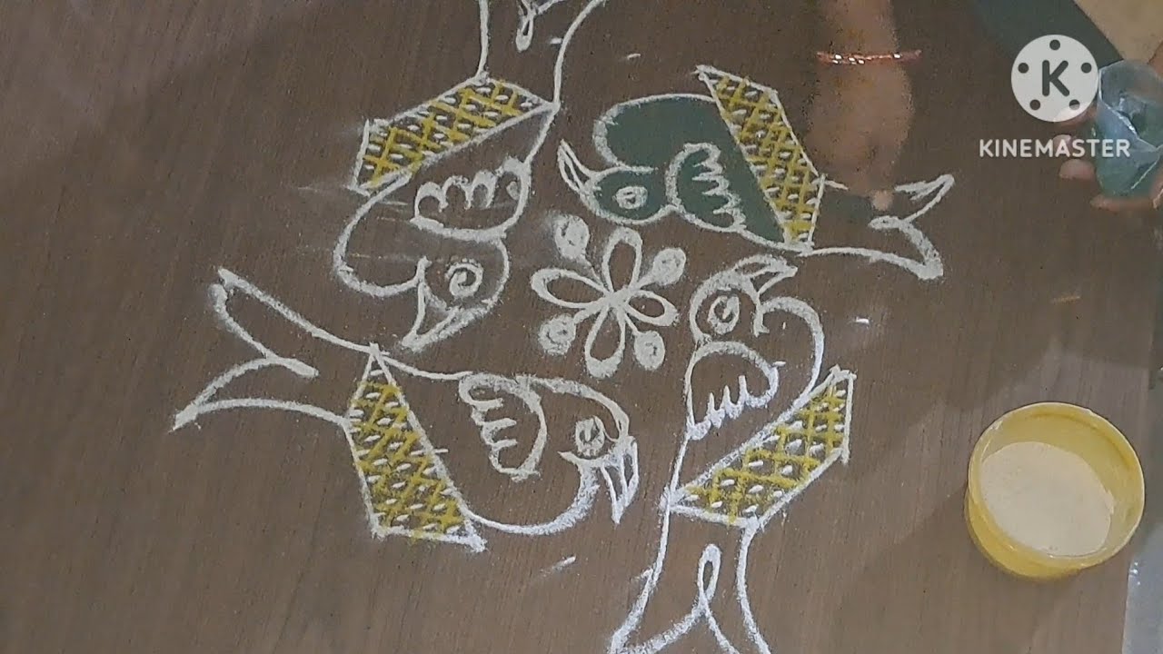 Maha creative rangoli design #chukkala muggu #flower #rangoli #viral #muggulu #attractive