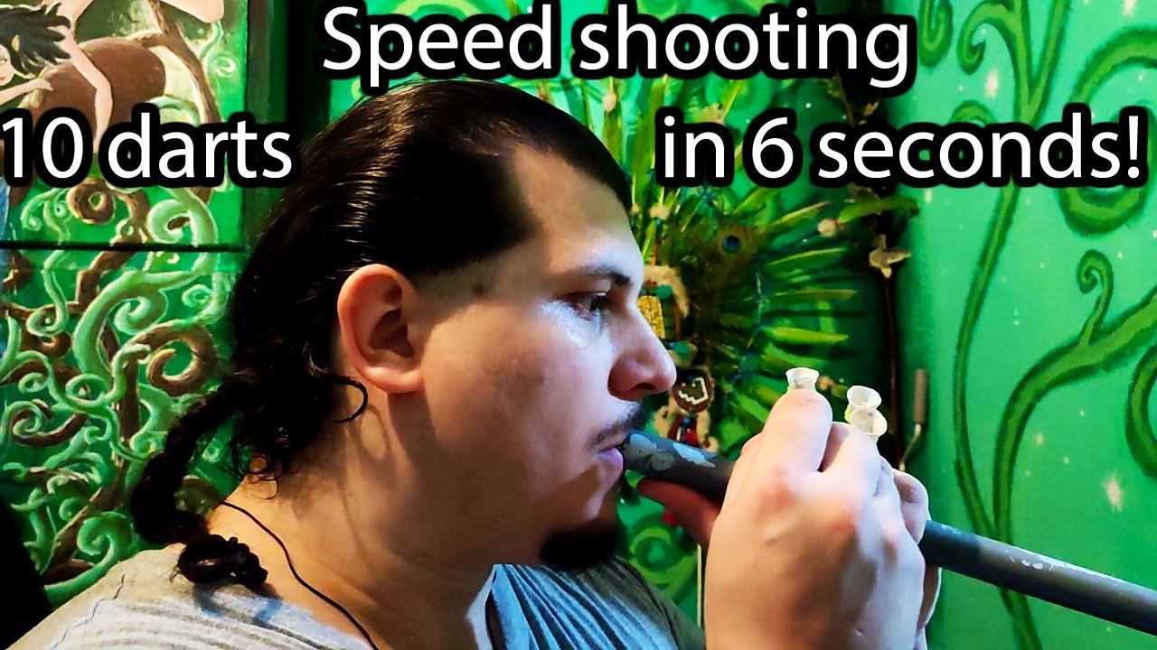NEW blowgun speed shooting / reloading record. 10 darts in 6 seconds! + How I did it tutorial.