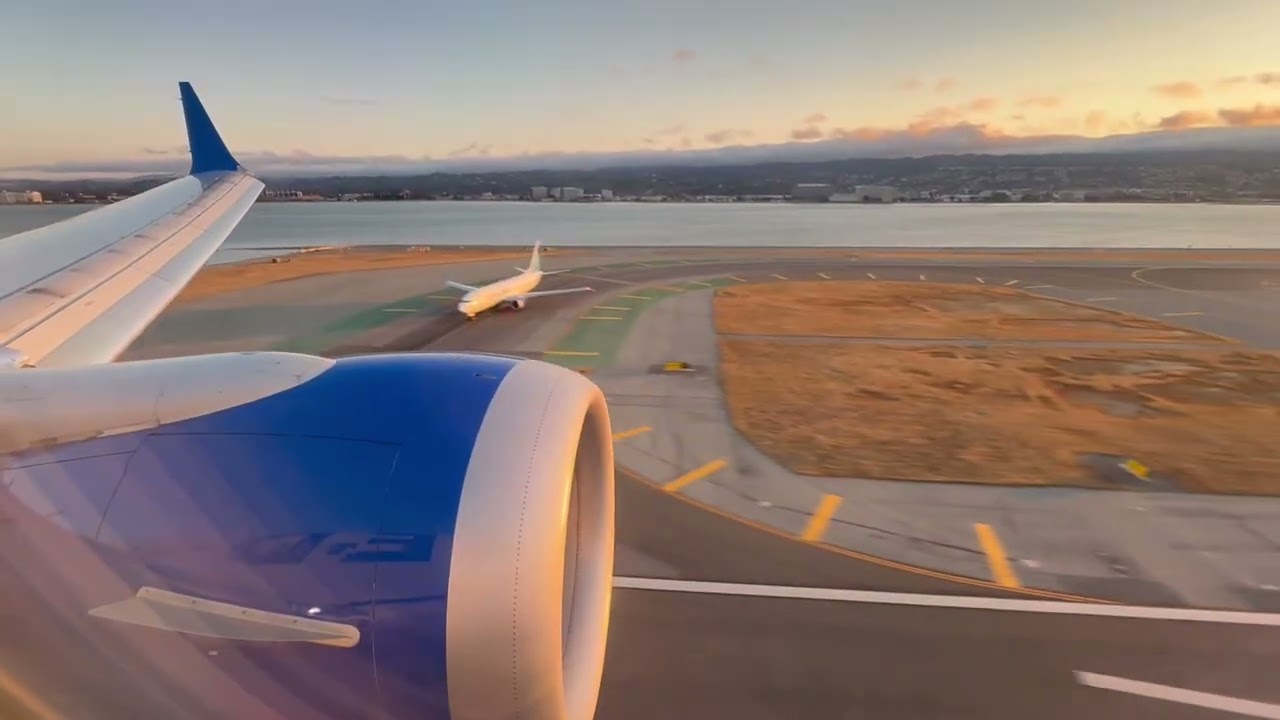 SFO 28L Approach & Landing at Sunset | United Boeing 737 MAX 8 | San Francisco Bay Shoreline