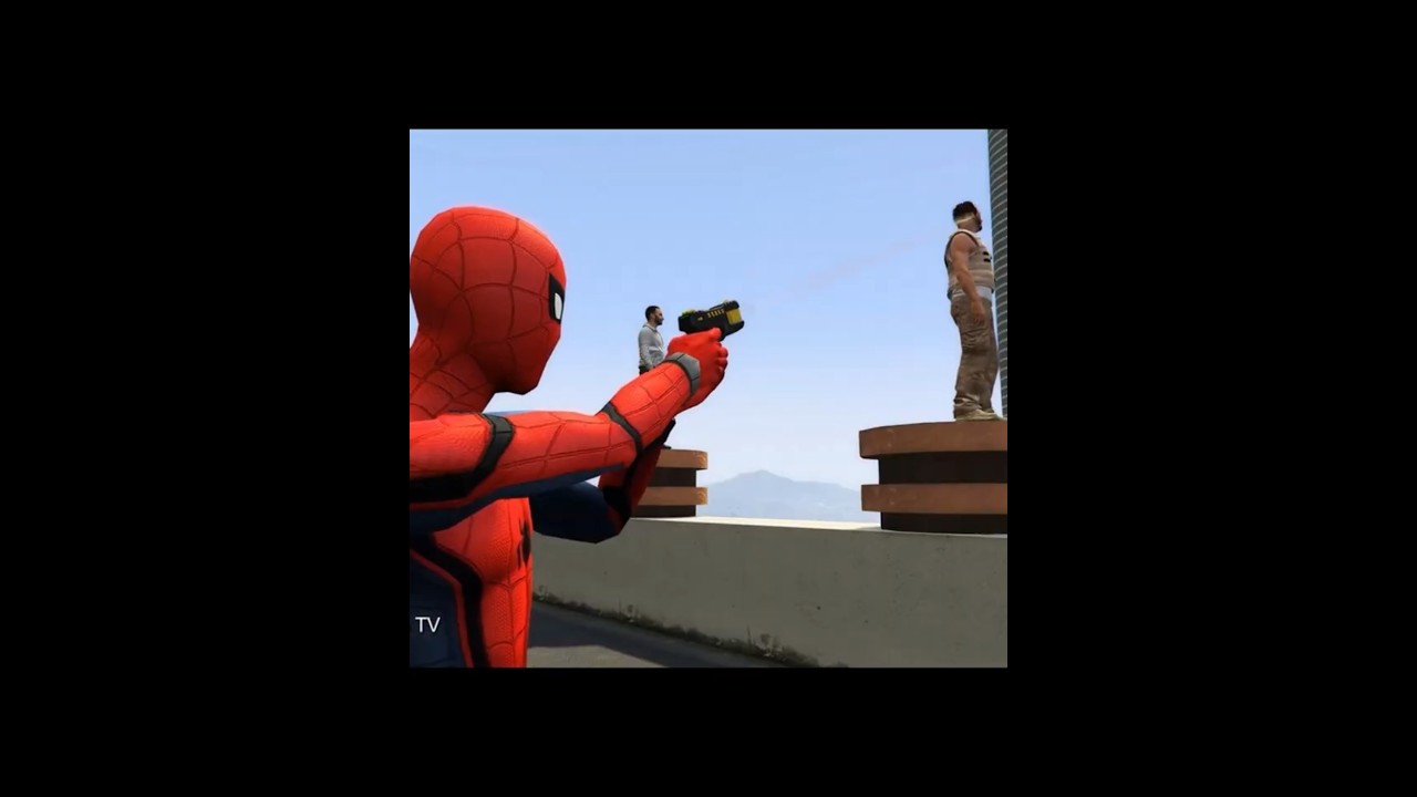 GTA V - Spiderman Crazy Ragdoll - Jumps Fails Compilation & Funny Moments Shorts 