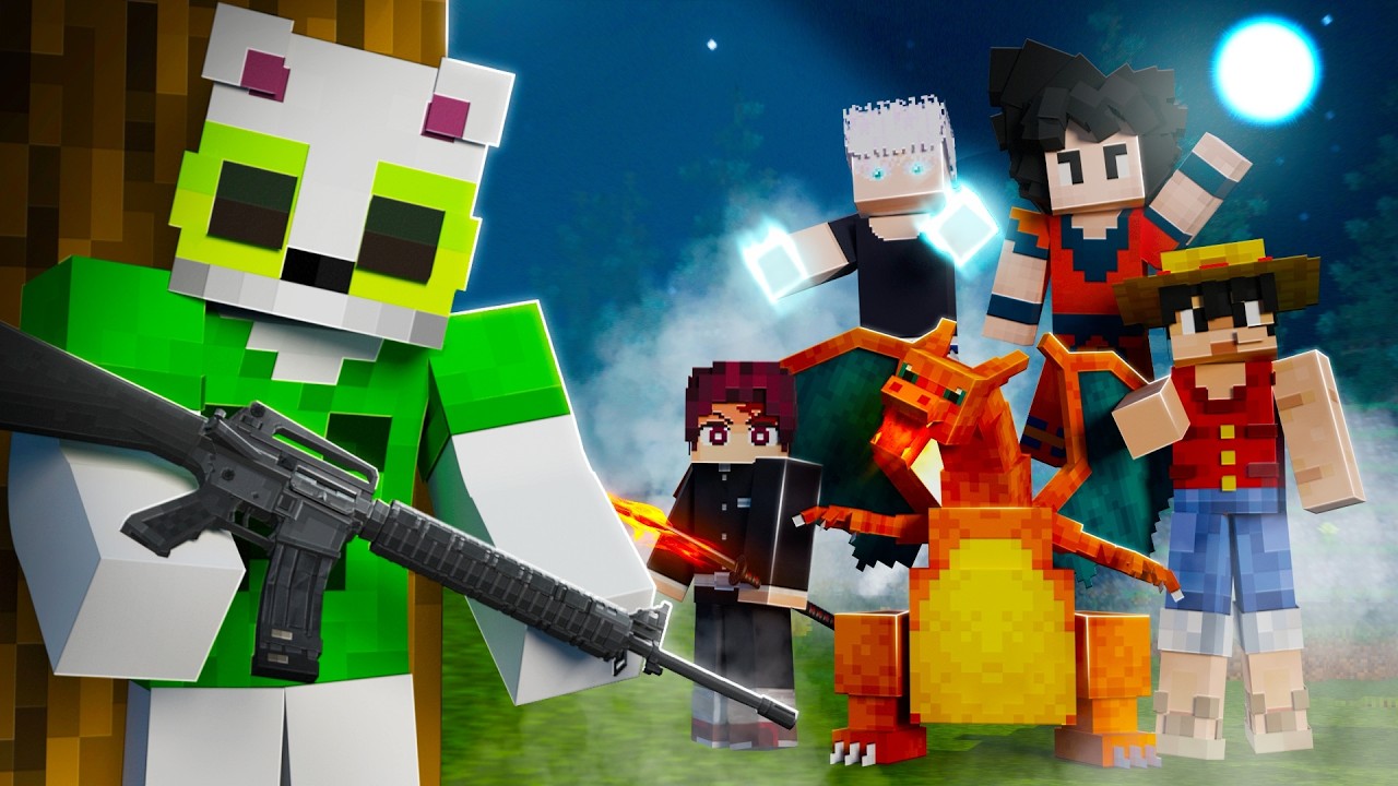 Usando Armas VS Mods de Anime en Minecraft