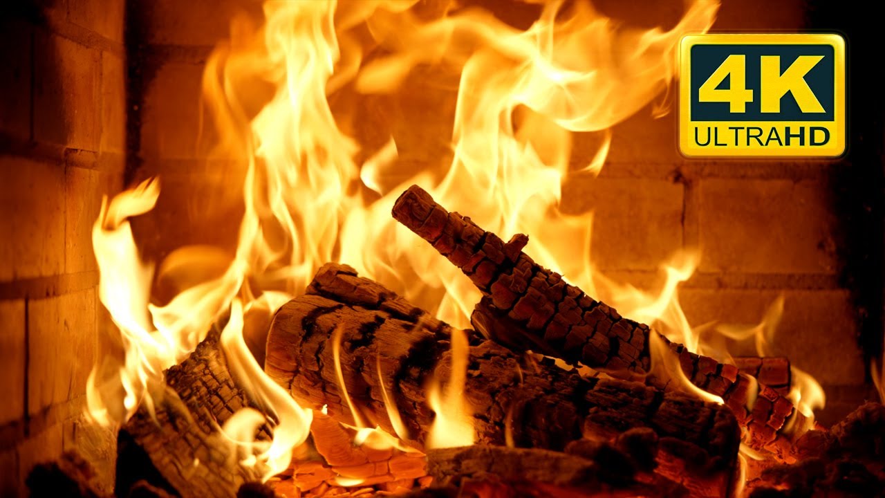 🔥 Cozy Fireplace 4K (12 HOURS). Fireplace Ambience with Crackling Fire Sounds. Fireplace Burning 4K