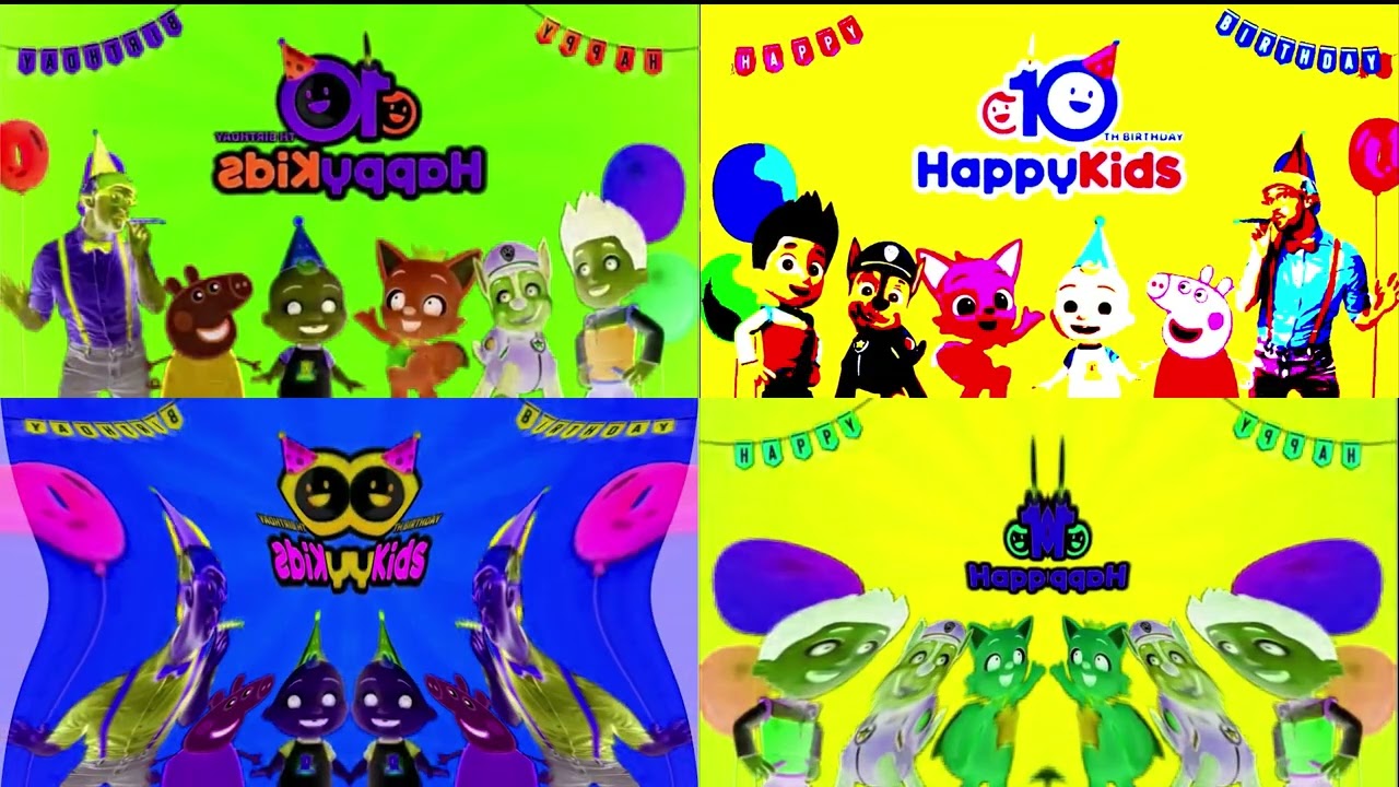 10th Birthday Happy Kids Logo Sponsored By  Gamavision Csupo Effects Combined