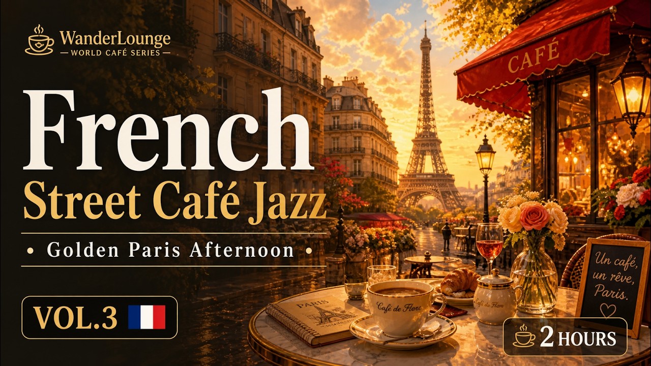 Paris Cafe Jazz ☕ Relaxing Coffee Shop Music | 2 Hours| WanderLounge