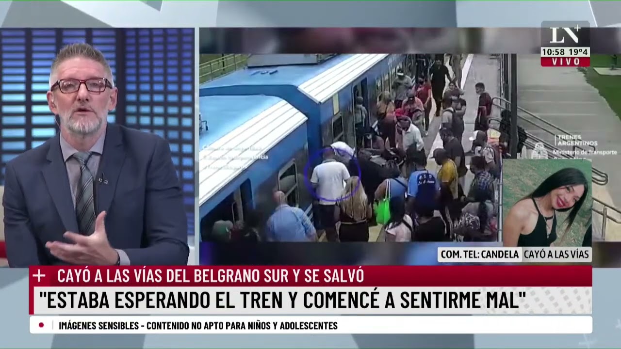 Cayó a las vías del Belgrano Sur y se salvó, la joven recibió el alta a las horas