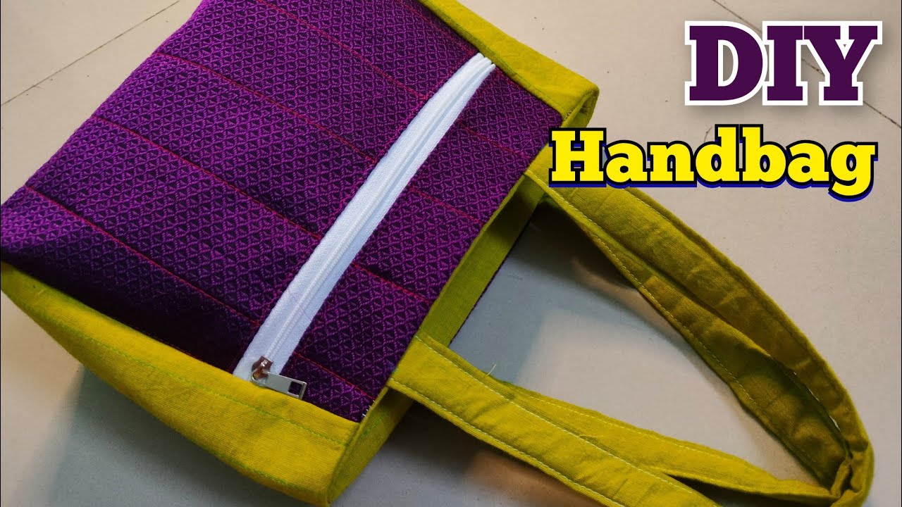 नया डिज़ाइन का हैंडबैग | Easy and Beautiful multi pockets Ladies handbag Making at Home / bag / purse