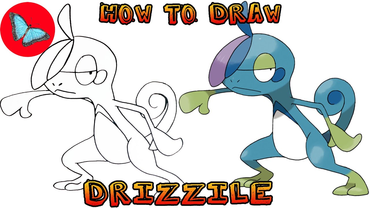 How To Draw Pokemon - Drizzile | Drawing Animals