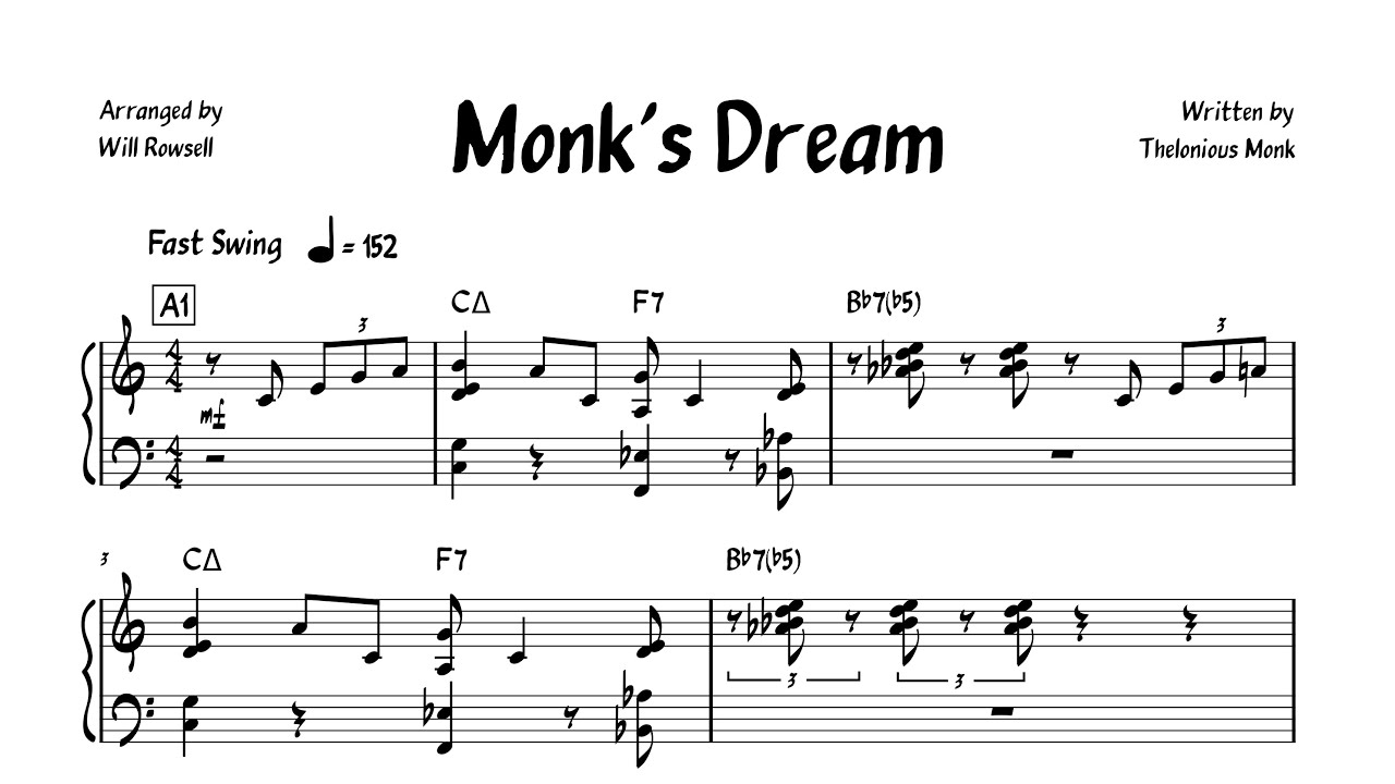 Monk's Dream (Thelonious Monk) [Solo Piano]