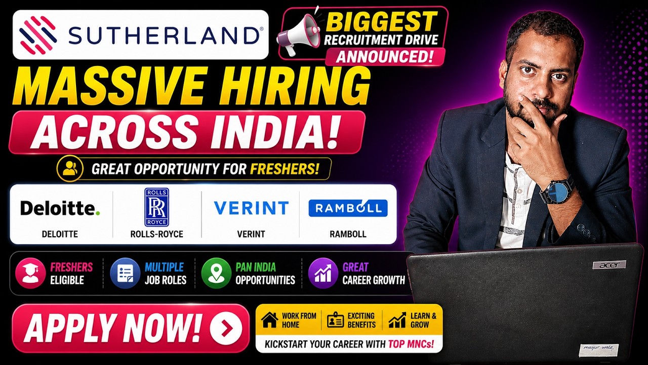 Sutherland Biggest Recruitment Drive Announced  Deloitte, Verint, Ramboll Jobs | Freshers Apply now