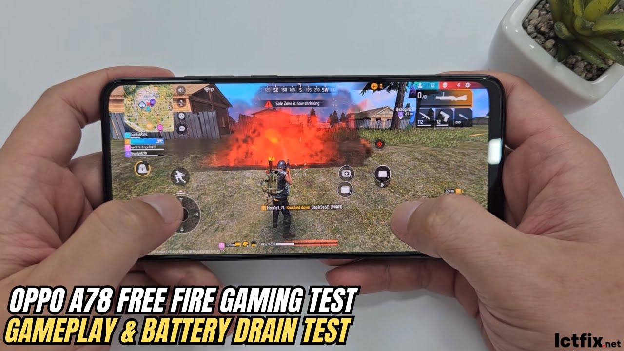 Oppo A78 4G Free Fire Mobile Gaming test | Snapdragon 680, 90Hz Display
