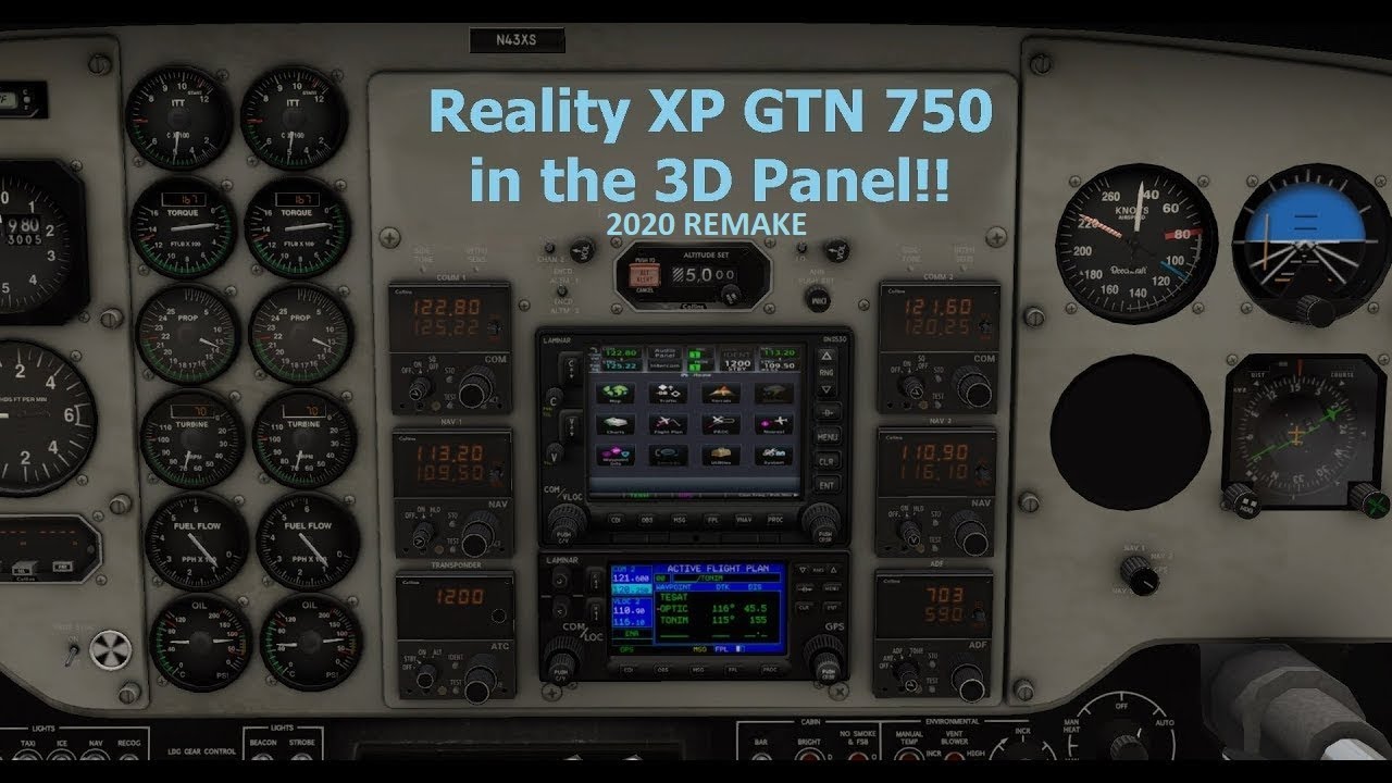 RXP GTN 750 / 650 in the 3D Cockpit of XP11 - 2020 Remake