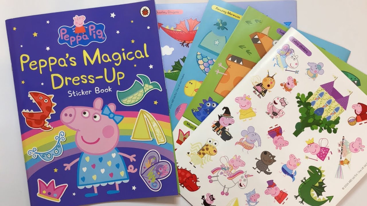 Peppa Pig's Magical Dress-Up Sticker Book for kids and toddlers