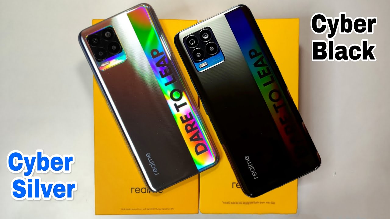 Realme 8 all colours comparison | Realme 8 Cyber Silver vs Cyber Black color unboxing