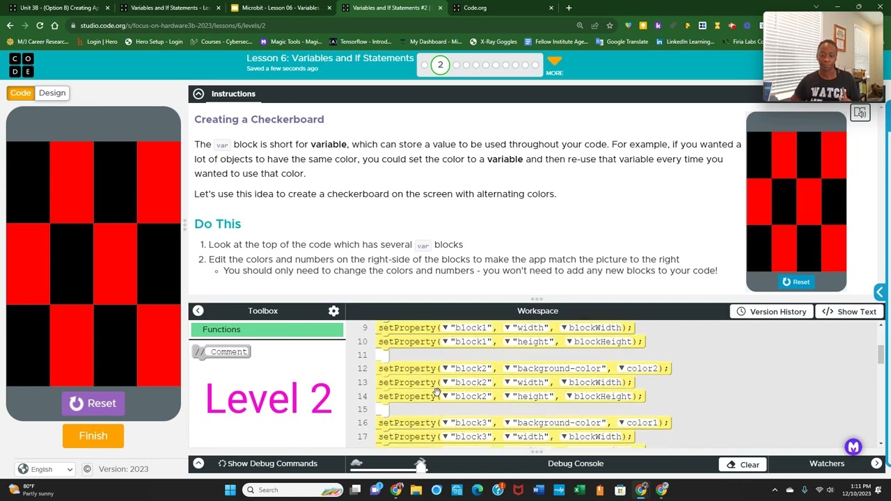 Microbit: Lesson 06 - Variables and If-Statements