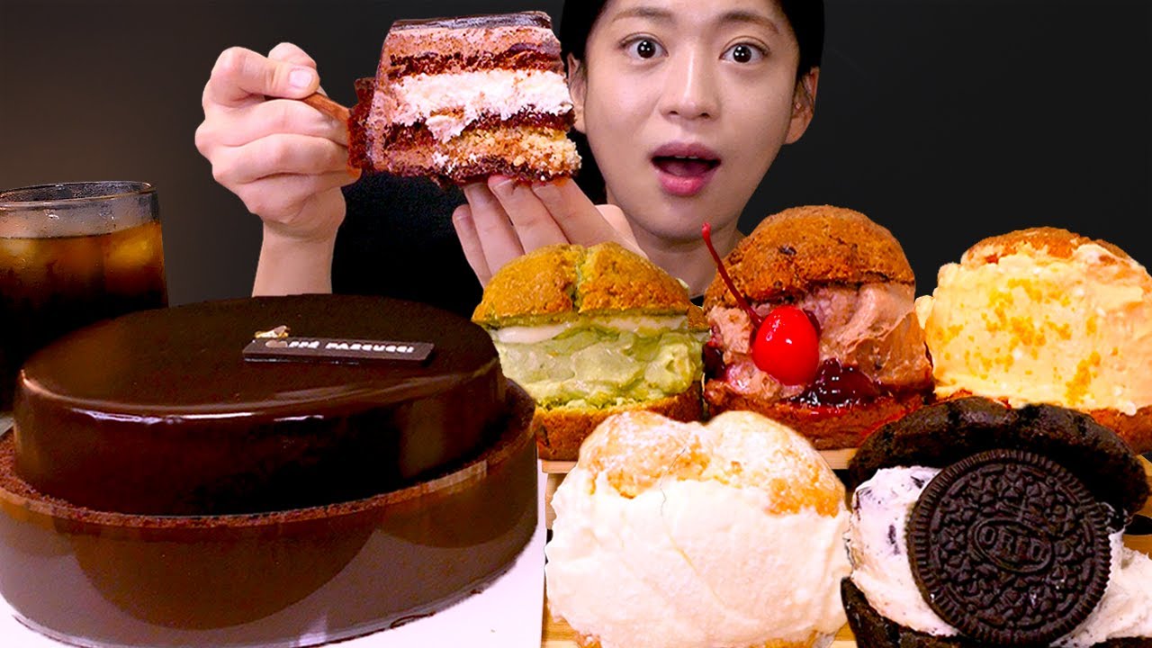 🍰입 안에서 사르르🥧오데이의 바삭바삭한 크림 스콘 & 파스쿠찌 초코 케이크 먹방❤ | Cream scone & Chocolate cake ASMR Mukbang