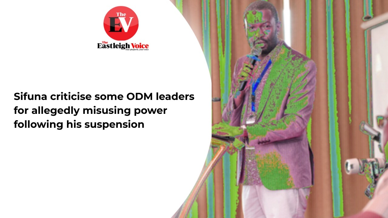 Sifuna criticise some ODM leaders for allegedly misusing power following his suspension