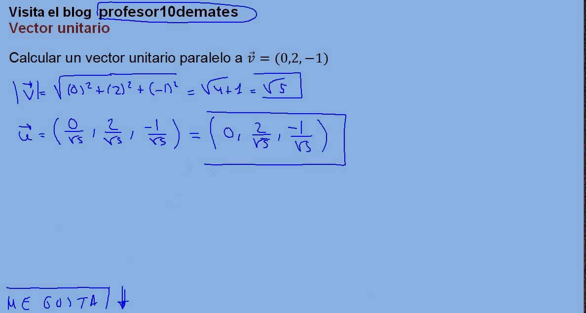 Vector unitario