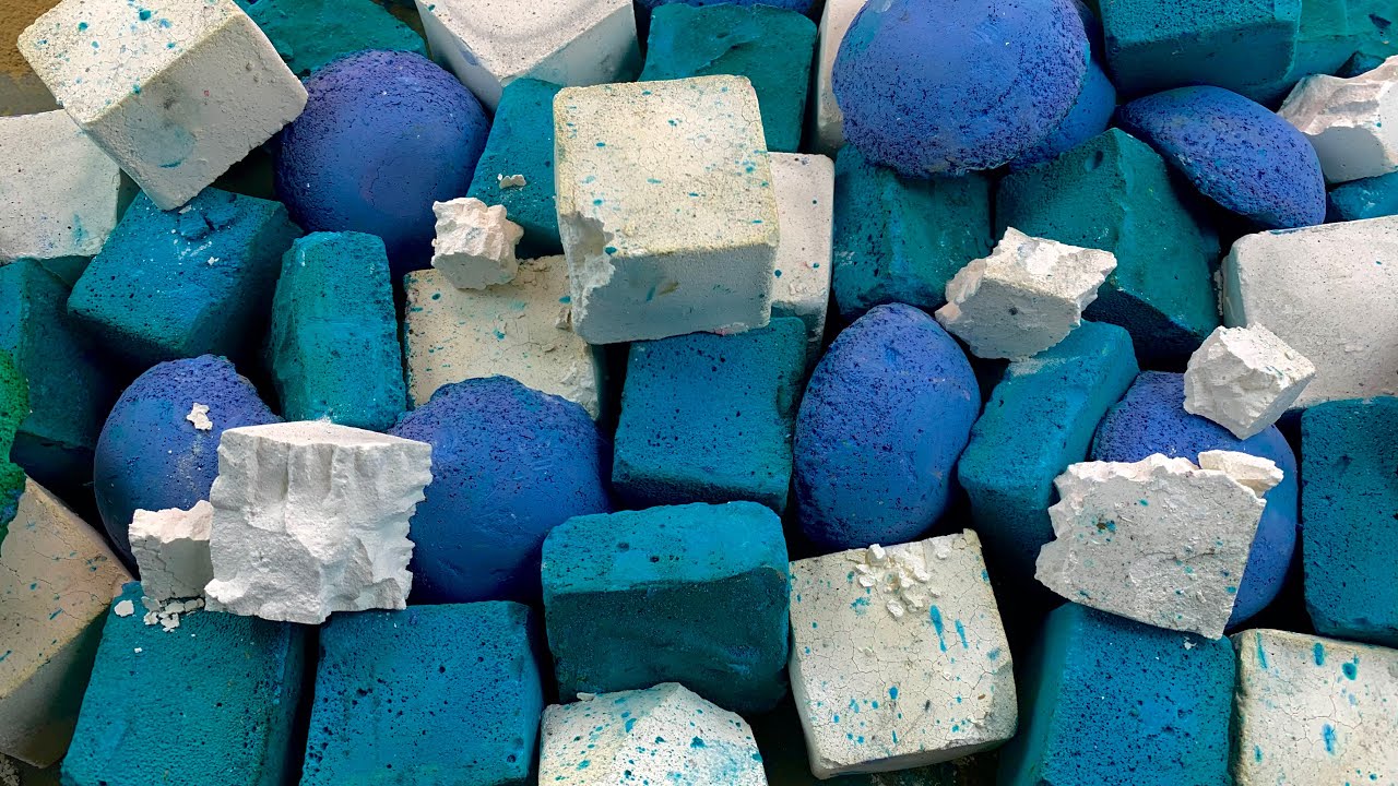 Starchalk with Blue and Teal Reformed Gymchalk Soft and Crunchy Satisfying Gym chalk Asmr 