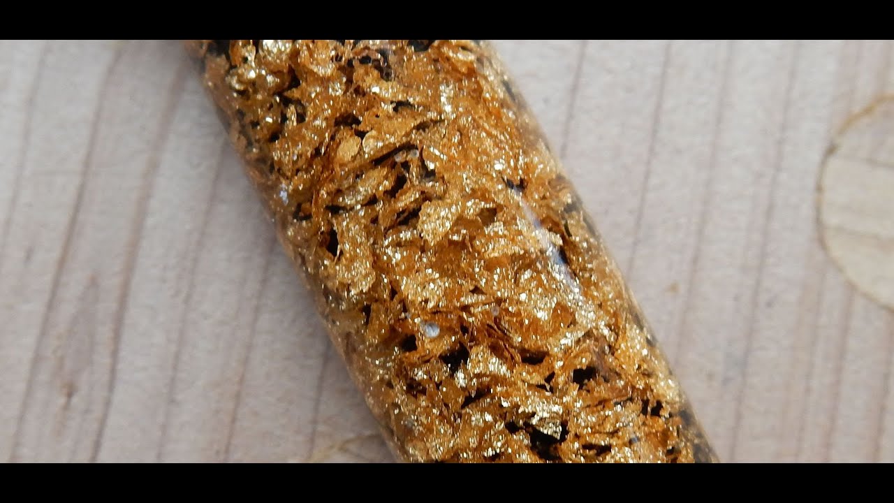 Turning a Metal Flake pen blank - Jr Gent I