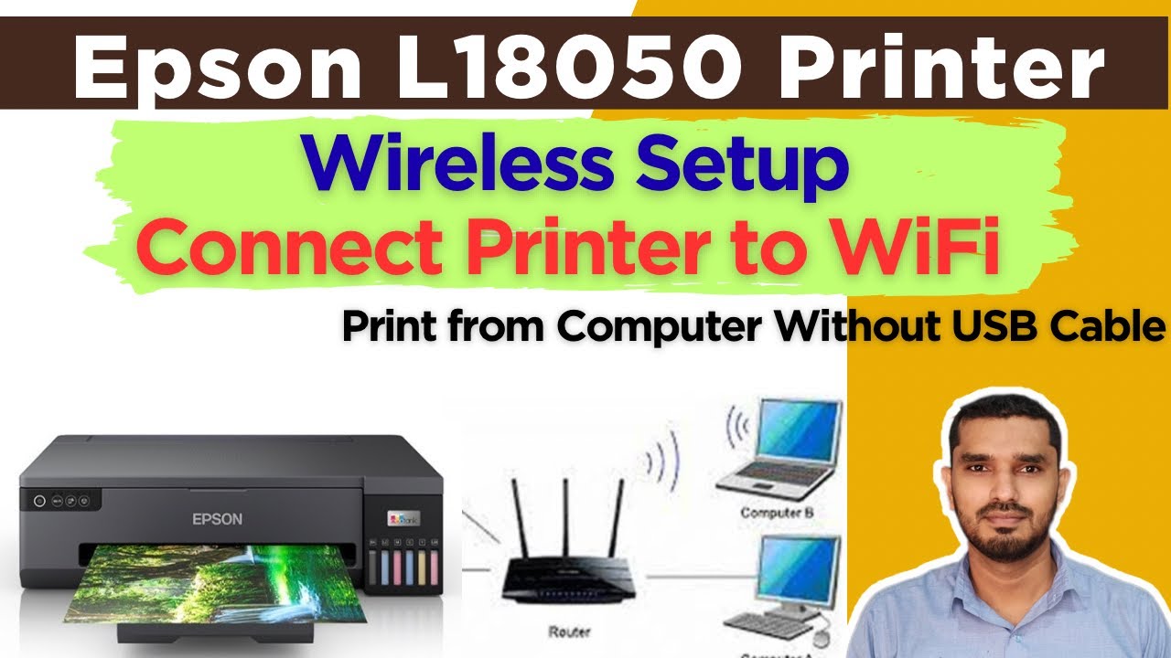 Epson L18050 Printer WiFi Setup II How to Connect Epson L18050 to Wireless Router (Easy Setup)