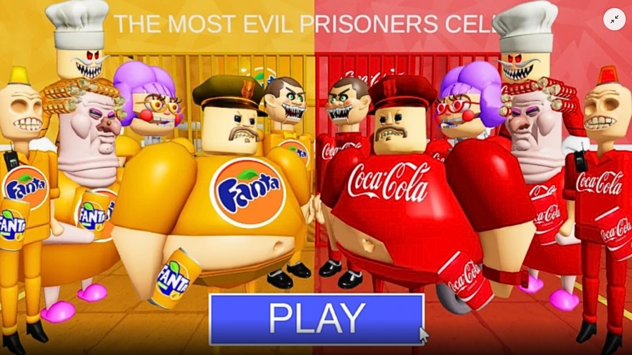FANTA VS COCA-COLA BOSSES PRISON RUN (OBBY) | Roblox Walkthrough