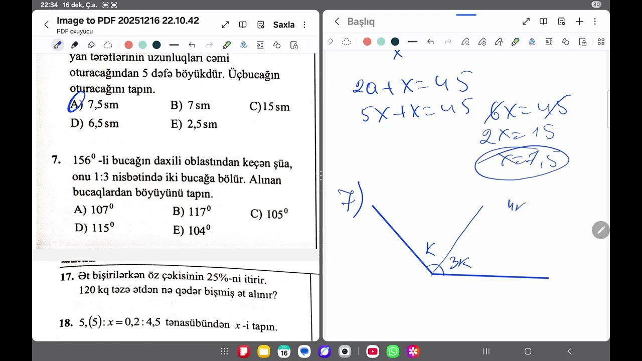 Movzu Sınağı 2 / Variant B / 9-cu sinif / online dərslər 051-925-66-39 