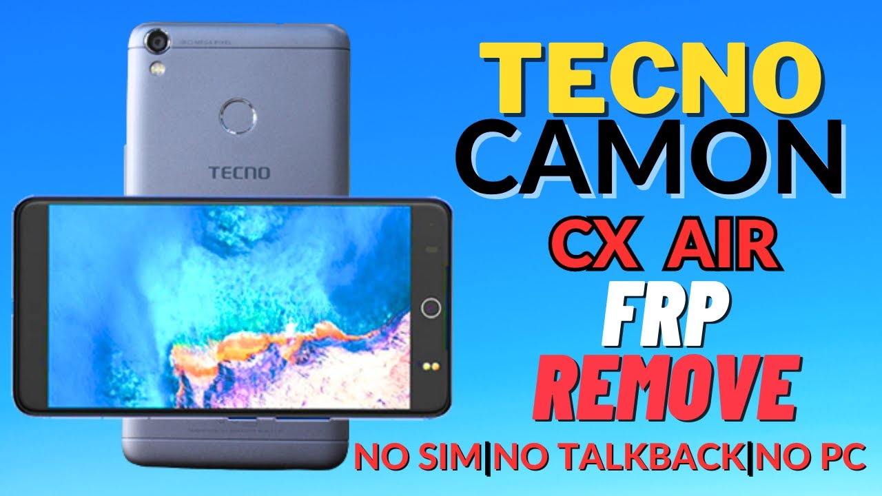Tecno camon cx air google account remove frp lock remove #tecno #camoncxair #frpbypass