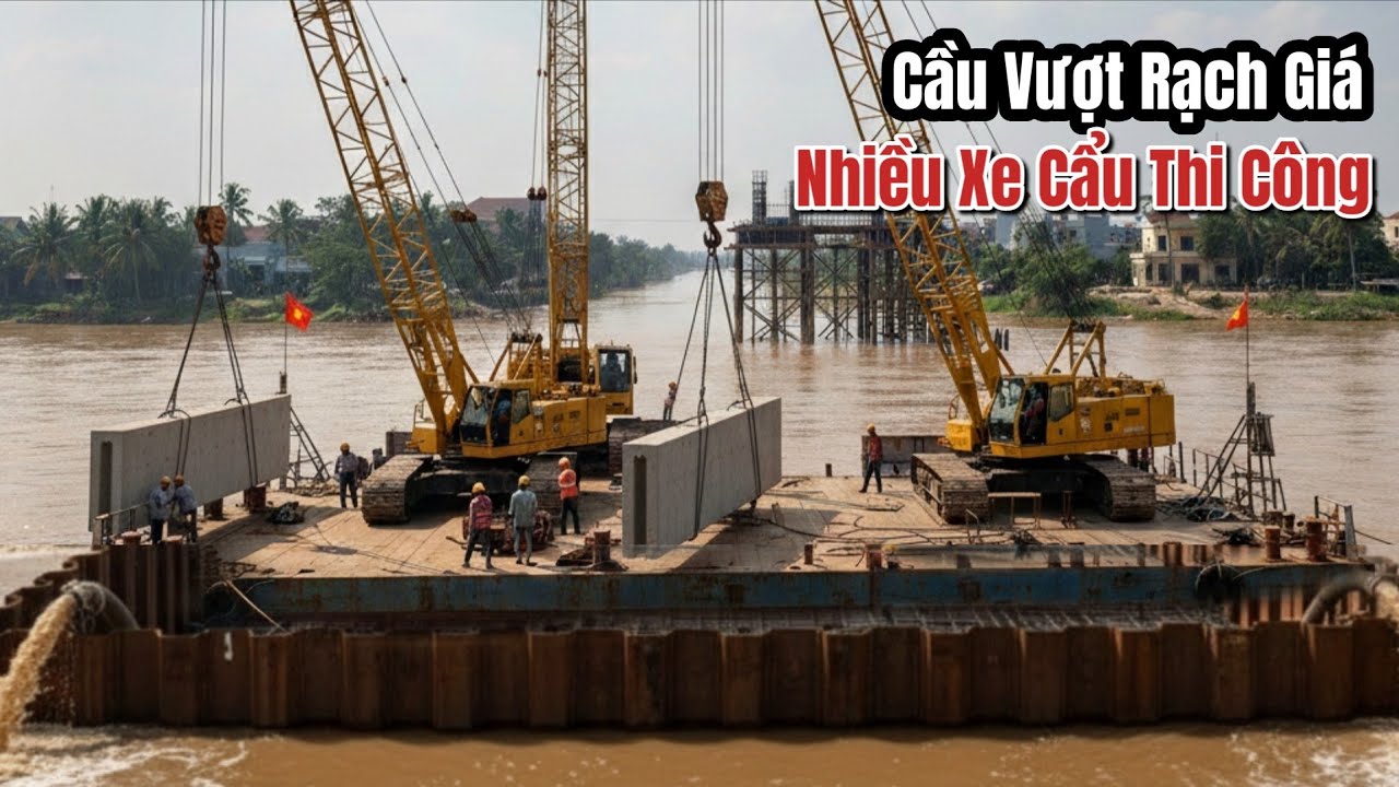 Cầu Vượt Biển 2800M Rạch Giá,Triển Khai Nhanh Phần Cọc Ván Thép Móng Cầu Chính 