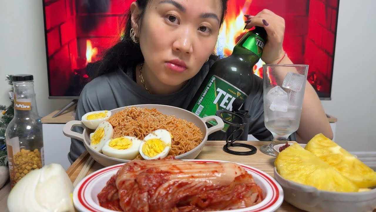 АЛКОГОЛЬНЫЙ МУКБАНГ 🥃🤤/ОПЯТЬ 😣 СТРЕСС#еда #mukbang #korea #food 