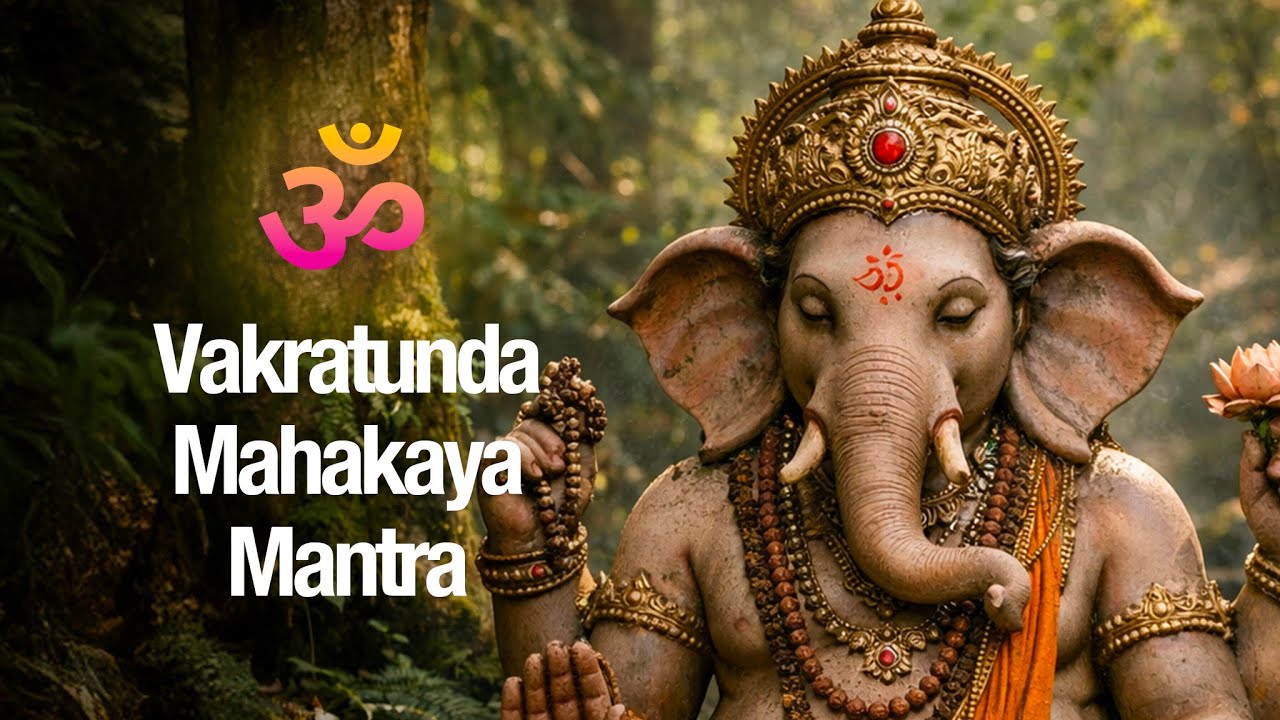 Vakratunda Mahakaya Mantra | 108 Times Mantra Chanting | Ganesha Mantra for Removing Obstacles