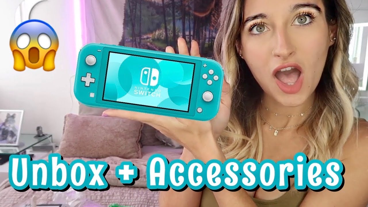 NINTENDO SWITCH LITE UNBOX + ACCESSORIES I Nintendo switch lite turquoise review + accessories haul