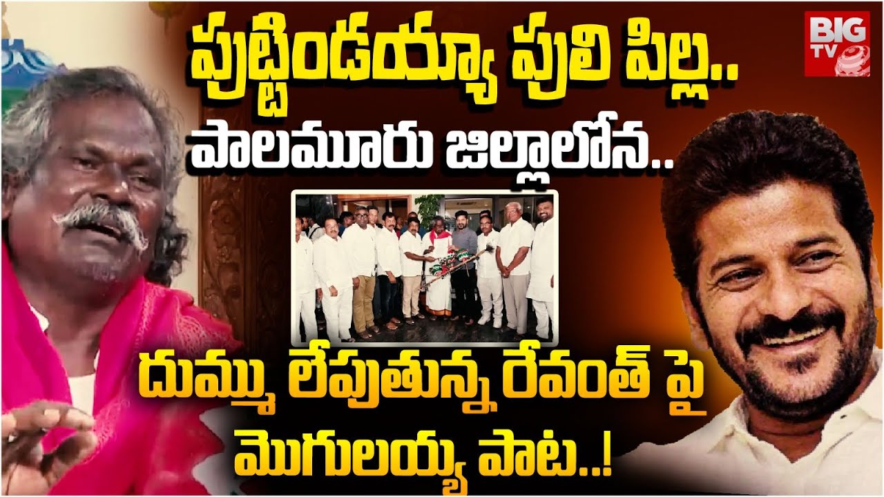 పుట్టిండయ్యా పులి పిల్ల.. పాలమూరు జిల్లాలోన.. | Kinnera Mogulaiah Song On CM Revanth Reddy | BIG TV