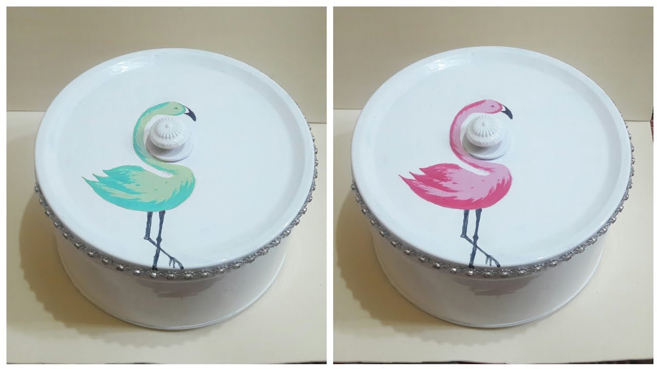 🦩علبة الكوكيز التركي نفذيها بنفسك بأقل تكلفة/🦩DIY flamingo decor/recycling🦩
