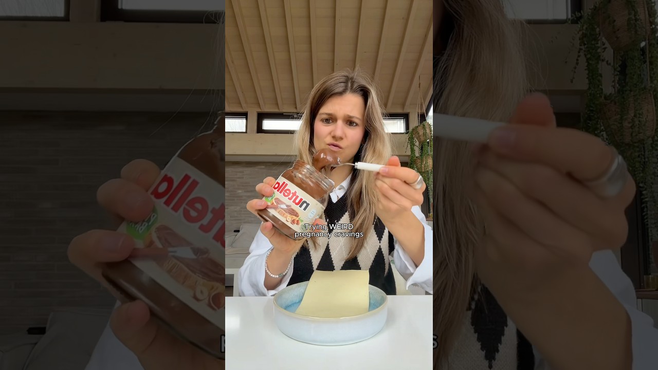 Trying weird pregnancy cravings 👀